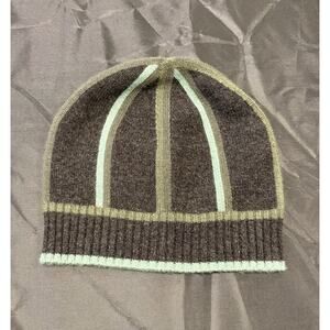 Armand Diradourian Cashmere Men’s Hat Beanie Dk Grey & Greens New